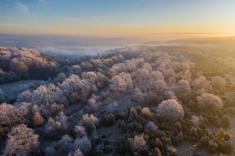 Vallei van de Lesse in de winter