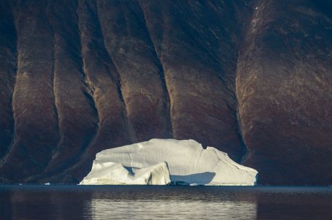 Iceberg and mountain side